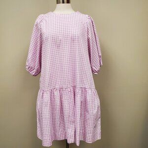 Harlow & Rose Tiered Dress Size XL Balloon Short Sleeve Spring Summer Dress NWT